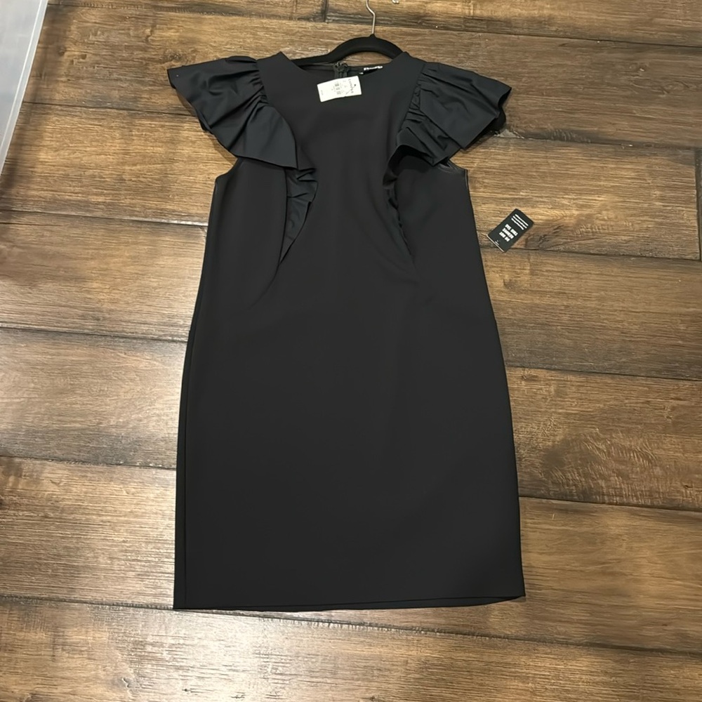 NWT Express black ruffle dress size small